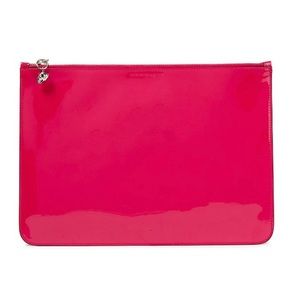 Alexander Mcqueen Pink Patent Skull Pouch/Clutch